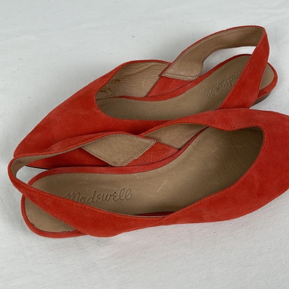 Madewell The Ava Slingback Flat in Coral Suede - Picture 7 of 8